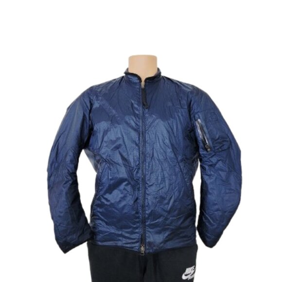 Nike ACG Men's Navy Blue Long Sleeve Nylon Full-Zip Bomber Jacket Size M